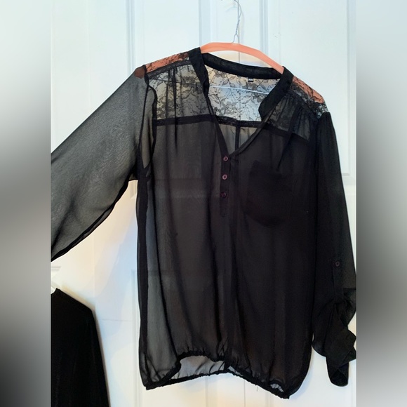 Transparent black blouse - Picture 2 of 4